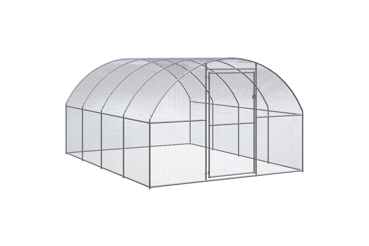 Vidaxl 3095464 Outdoor Chicken Coop 3x4x2 M Galvanised Steel