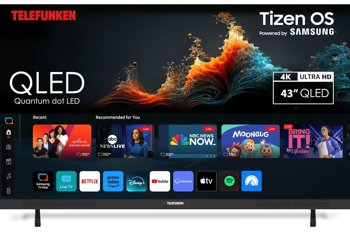Telefunken 43" QLED 4K Soundbar Tizen OS Smart TV