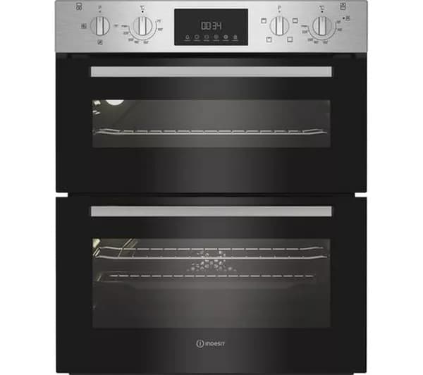 INDESIT DUI 10D IX Electric Built-under Double Oven - Stainless Steel