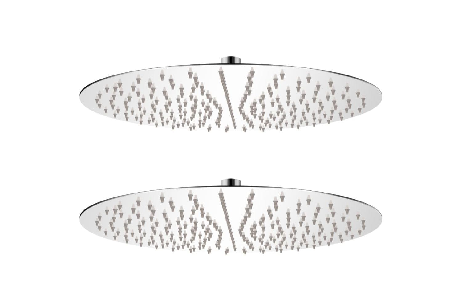 vidaXL 275937 Rain Shower Head 2 Pcs Stainless Steel ÃƒÂƒÃ‚Â˜ 40cm