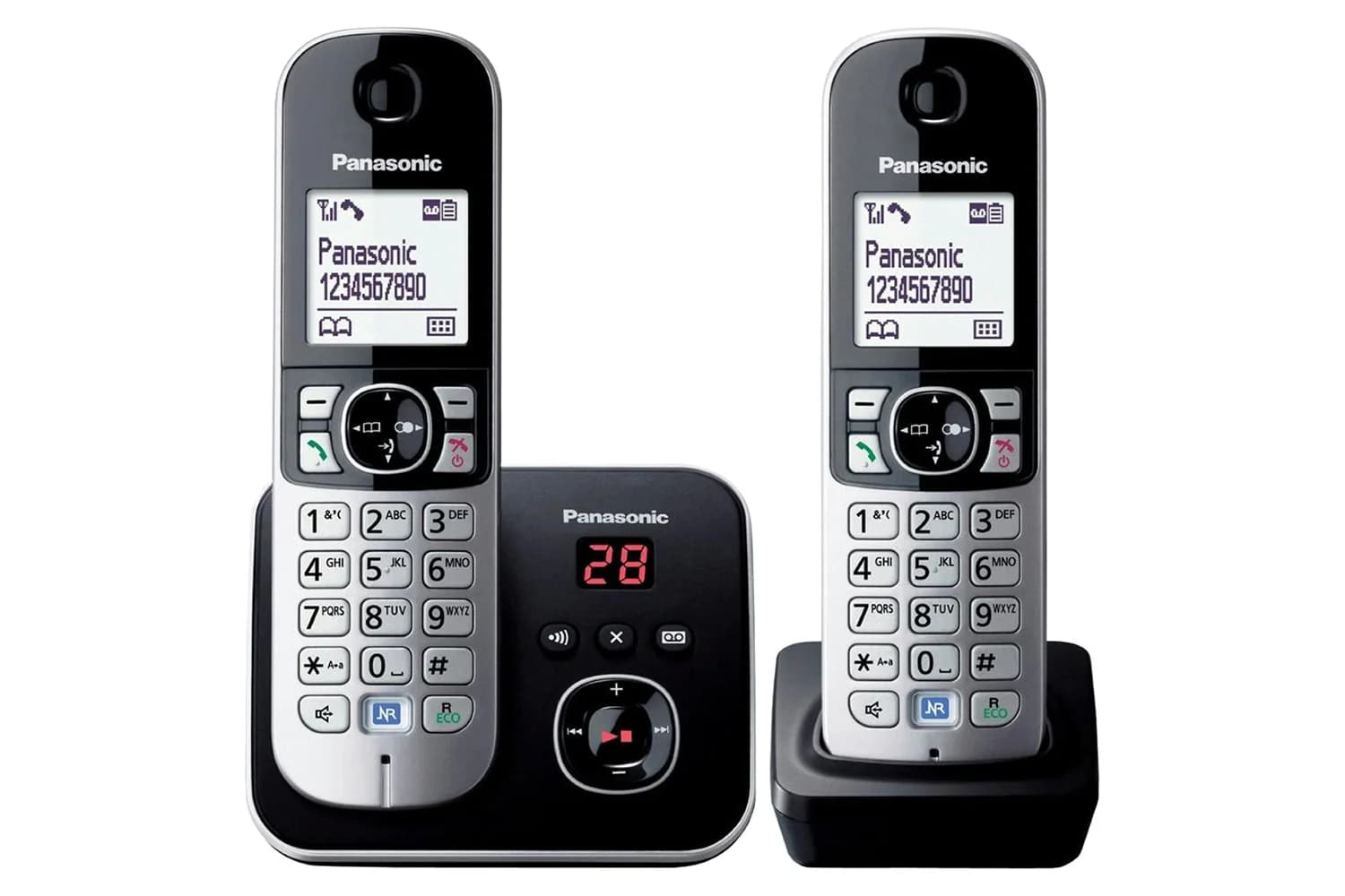 Panasonic KX-TG6822 Cordless Phone with Answering Machine | Twin Pack