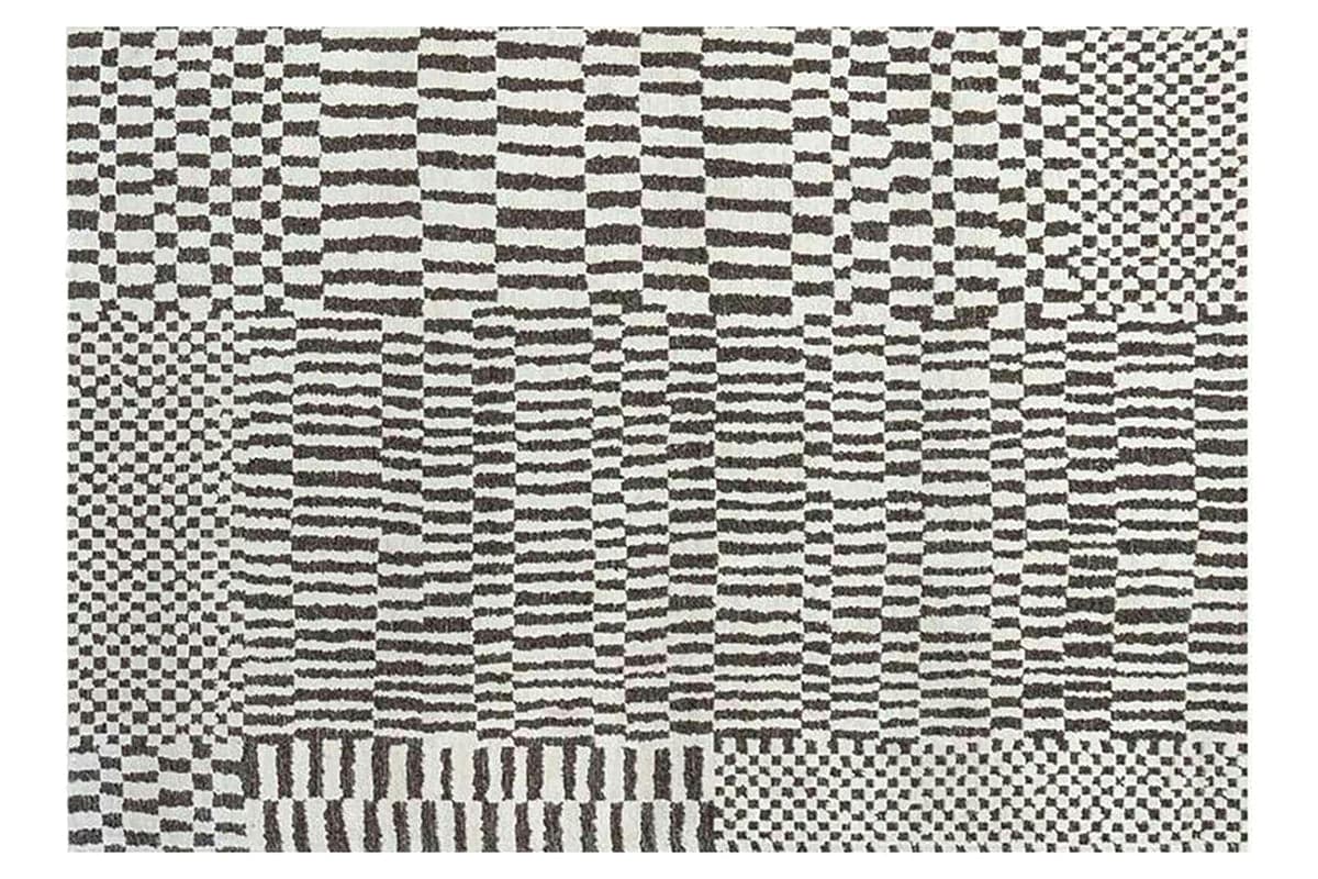 Louis De Poortere | Berber Caidal Indoor Eco Rug | Black/White | 200 x 280 cm