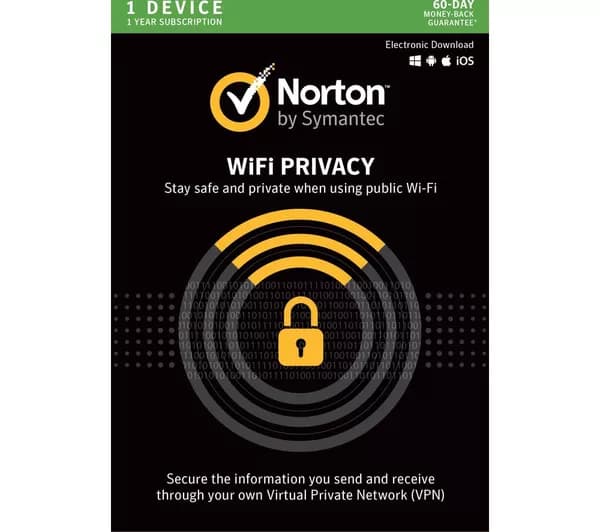 NORTON Wi-Fi Privacy - 1 year for 1 device (download)