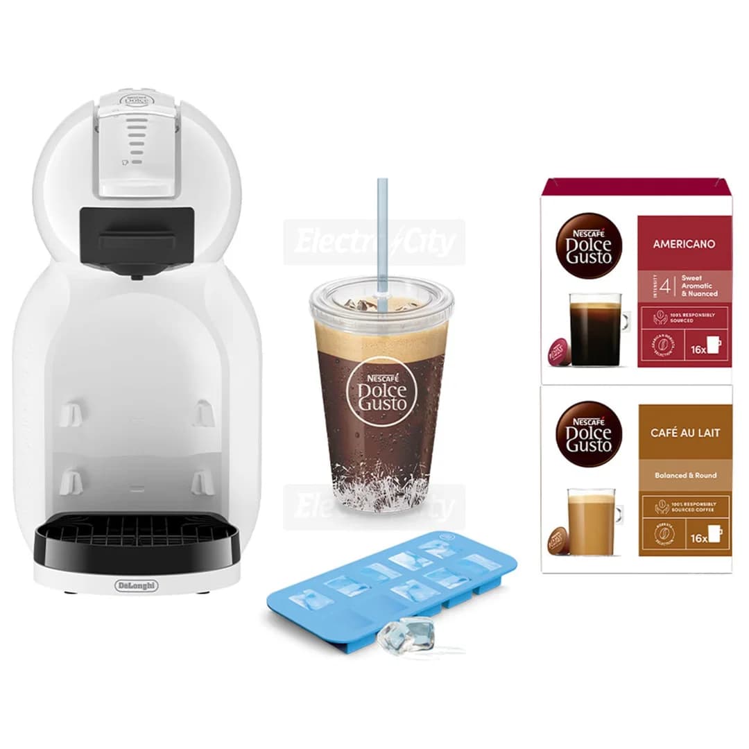 De’Longhi Dolce Gusto Mini Me 2 Pod Coffee Machine Iced Creations Bundle | White