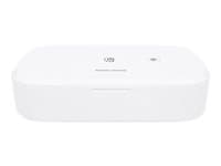 MANHATTAN - UV Phone Sanitizer with Wireless Charger (Clearance Pricing), 10 W Wireless Charging Pad, Integrated UV LEDs to eliminate germs, viruses and bacteria, Quick 1-minute or 5-minute cleaning cycle, Auto-off UV light
