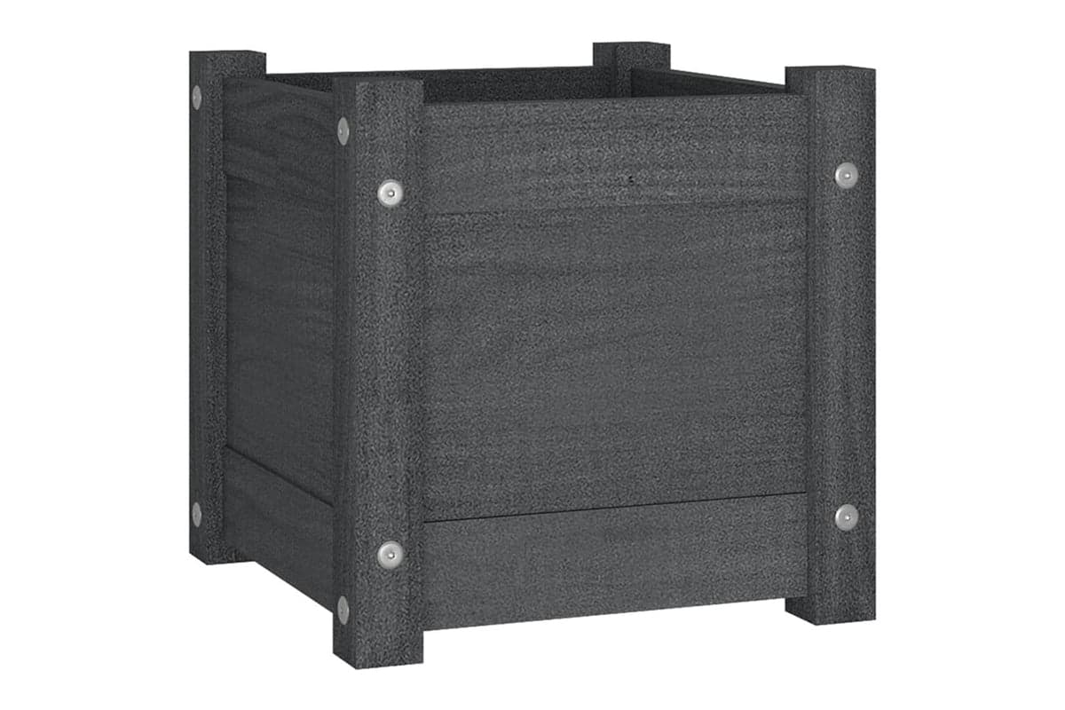 vidaXL 810526 Garden Planter Grey 31x31x31cm Solid Pinewood