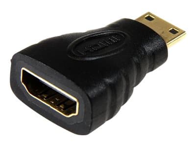 STARTECH.COM - Startech Mini HDMI to HDMI Adapter, 4K High Speed HDMI Adapter, 4K 30Hz Ultra HD High Speed HDMI Adapter, HDMI 1.4, Gold Plated Connectors, UHD Mini HDMI Adapter 4K, Black - Mini HDMI to HDMI Converter - HDMI adapter