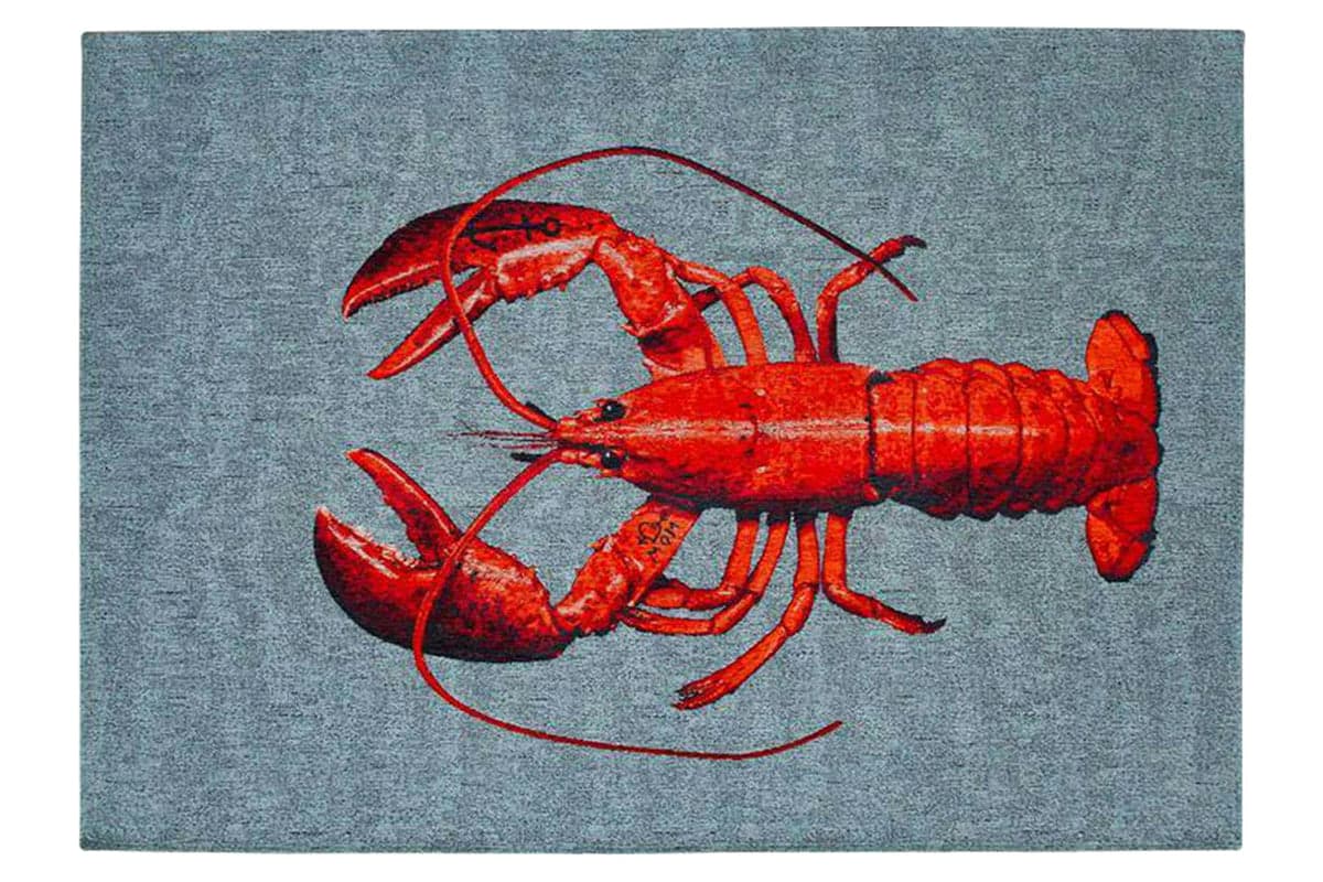 Louis De Poortere | Lobster Steam Indoor Eco Rug | Red/Grey | 200 x 280 cm