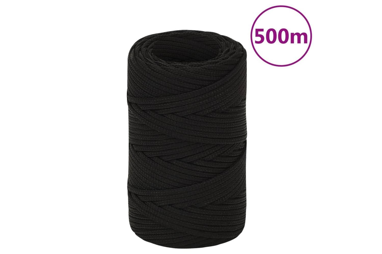 vidaXL 152796 Work Rope Black 2mm 500 M Polyester