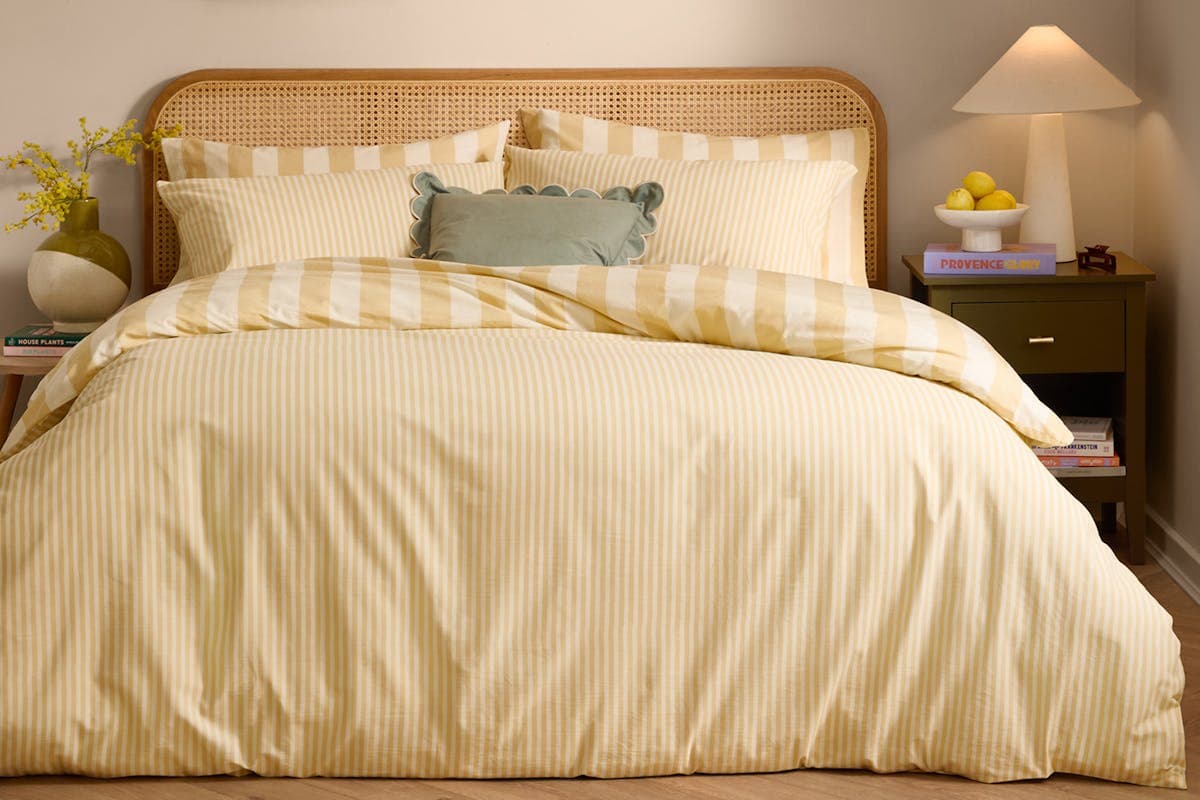 Riva | Ultimate Duvet Cover Set | Yellow | Super King