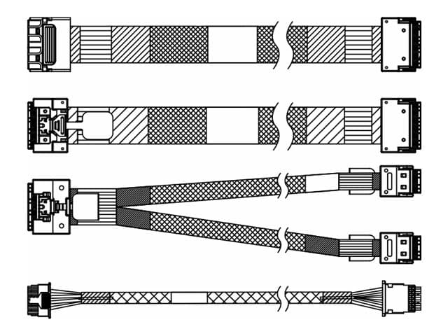 LENOVO - Storage cable kit - for 2.5" SAS/SATA Chassis Front BP2