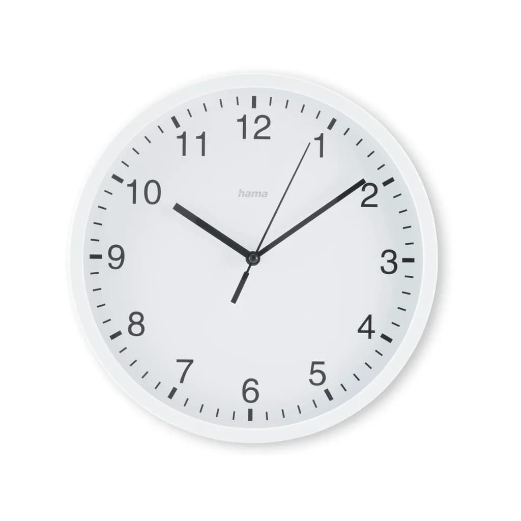 Hama Elba 25CM Non-ticking Wall Clock - White | 517524