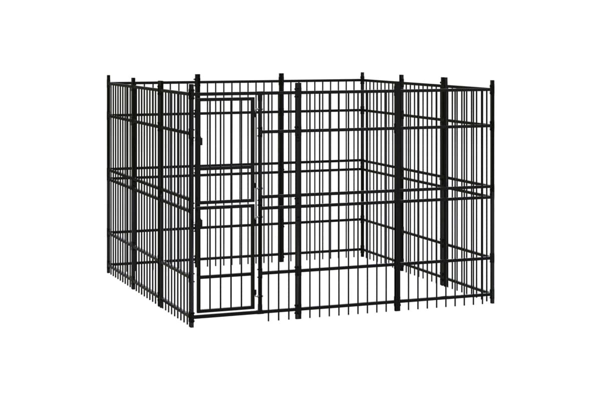 Vidaxl 3097974 Outdoor Dog Kennel Steel 8.29 M2