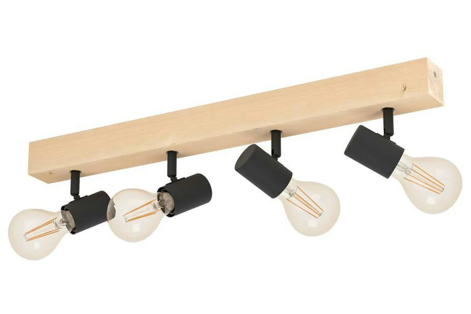 Eglo | Townshend 3 Industrial 4-light Ceiling Spotlight | Brown/Black