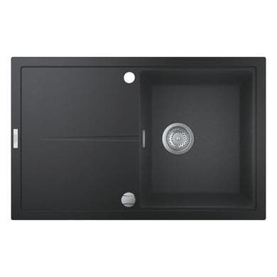 Grohe K400 Single bowl Inset Left or Right Black Composite Kitchen Sink
