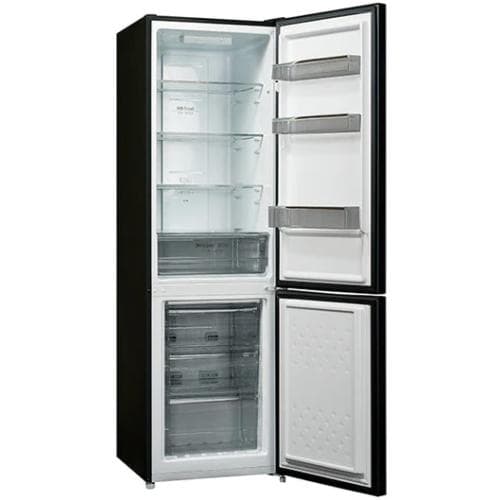 POWERPOINT            180/70 LITRE 180 X 55 CM FROST FREE - BLACK GLASS DOOR