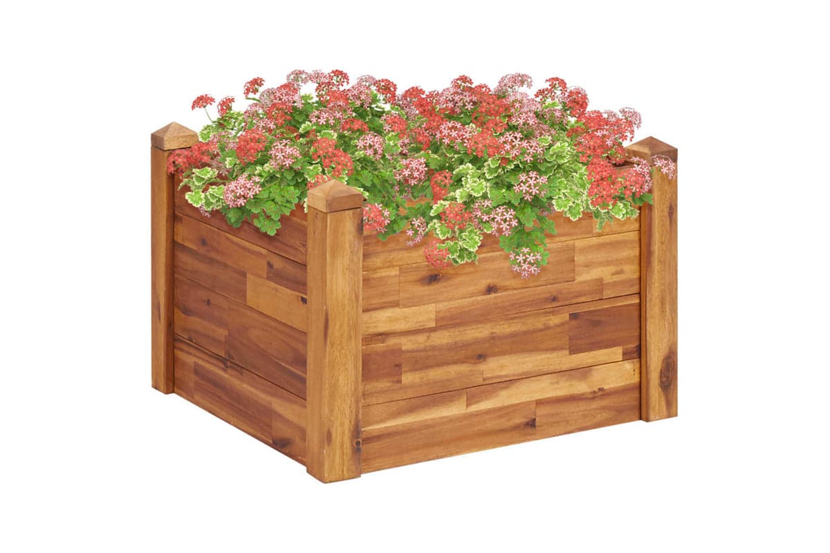 vidaXL 46576 Garden Raised Bed 60x60x44cm Solid Acacia Wood