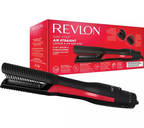 REVLON One Step Air Straight Hair Straightener - Black