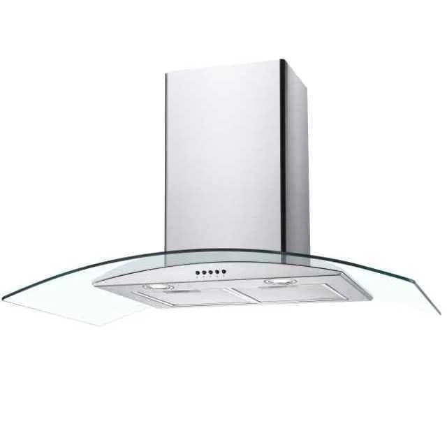 Candy 90cm Wall Mounted Chimney Hood | Stainless Steel &amp; Glass