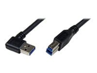 STARTECH.COM - StarTech 1m Black SuperSpeed USB 3.0 Cable - Right Angle A to B - 3 ft USB 3 Cable - Right Angle USB 3.0 A (M) to USB 3.0 B (M) (USB3SAB1MRA) - USB cable - USB Type B to USB Type A - 1 m