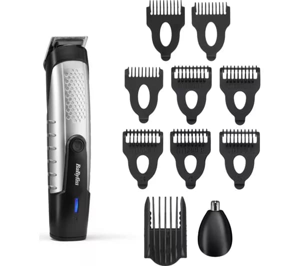 BABYLISS T812U Lithium Power Wet & Dry Beard Trimmer - Silver & Black