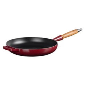 Signature Cast Iron Frying Pan With Wooden Handle 28cm