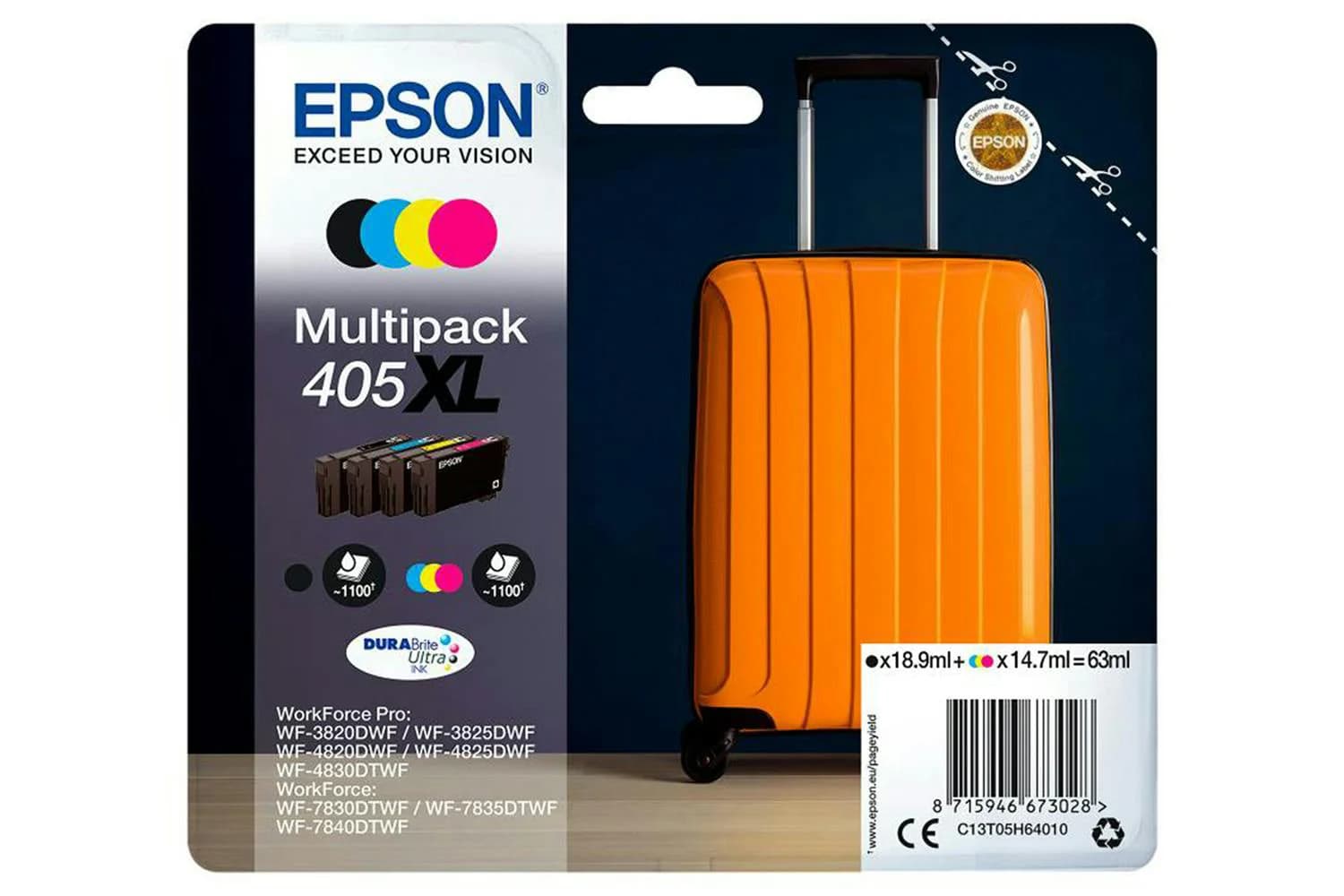 Epson 405XL Suitcase Durabrite Ultra Multipack Ink | 4 Colours