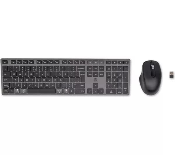 HP 720 Multi-Device Ultra-Fast Rechargeable Wireless Keyboard & Mouse Set - Black