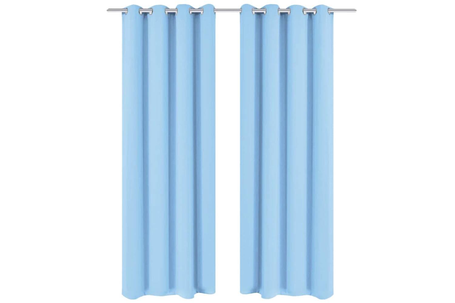 vidaXL 132207 Blackout Curtains 2 Pcs With Metal Eyelets 135x175cm Turquoise