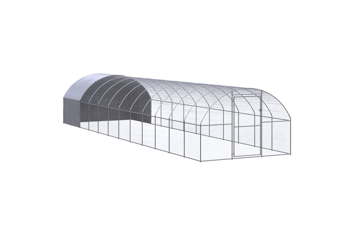 Vidaxl 3095477 Outdoor Chicken Coop 3x12x2 M Galvanised Steel