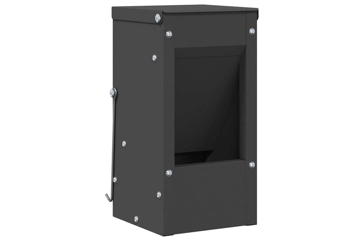 Vidaxl Rabbit Feeder Black 125 X 125 X 25 Cm Cold-rolled Steel