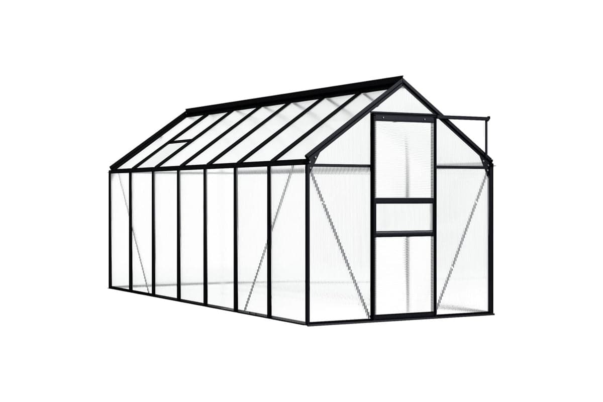 Vidaxl 48213 Greenhouse Anthracite Aluminium 8.17 Sq M