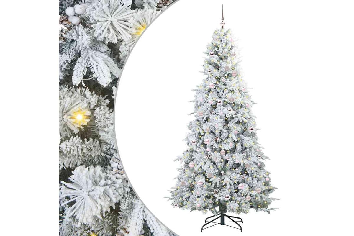 Vidaxl Artificial Hinged Christmas Tree Green 240 Cm Pe And Pvc