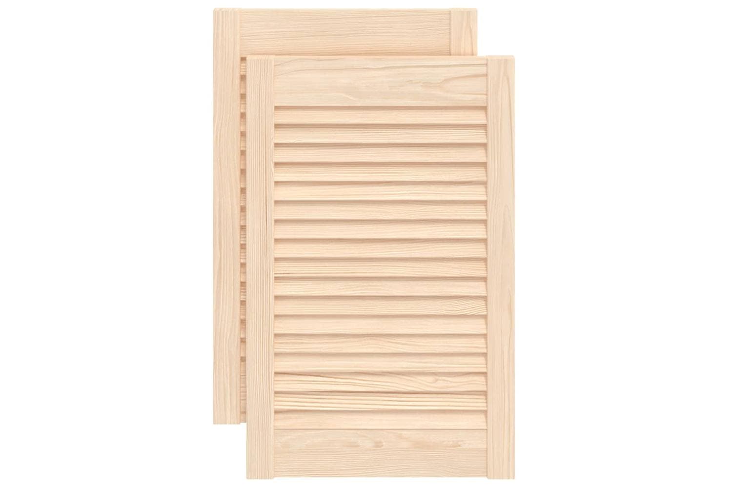 Vidaxl 151116 Louvred Doors 2 Pcs Solid Pine Wood 61.5x39.4cm