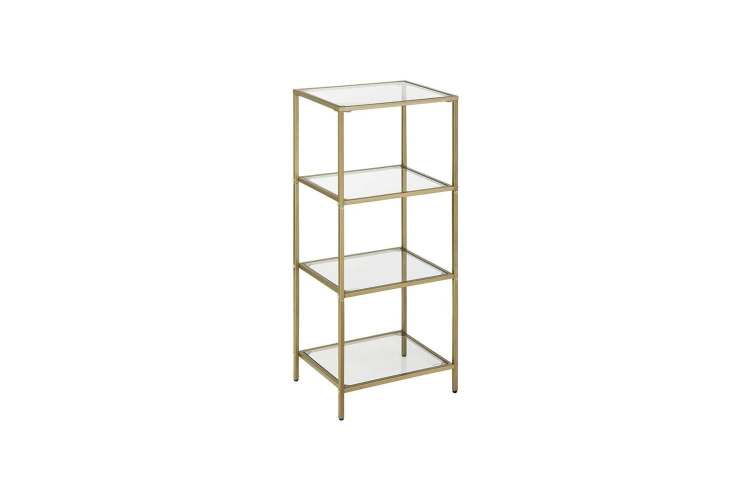 Vasagle Tempered Glass Storage Rack | Golden