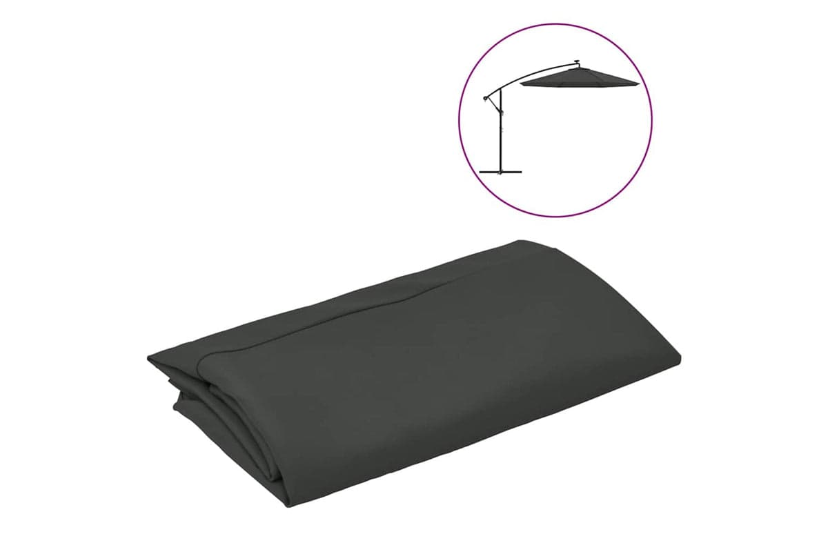 vidaXL 313814 Replacement Fabric For Cantilever Umbrella Anthracite 350cm