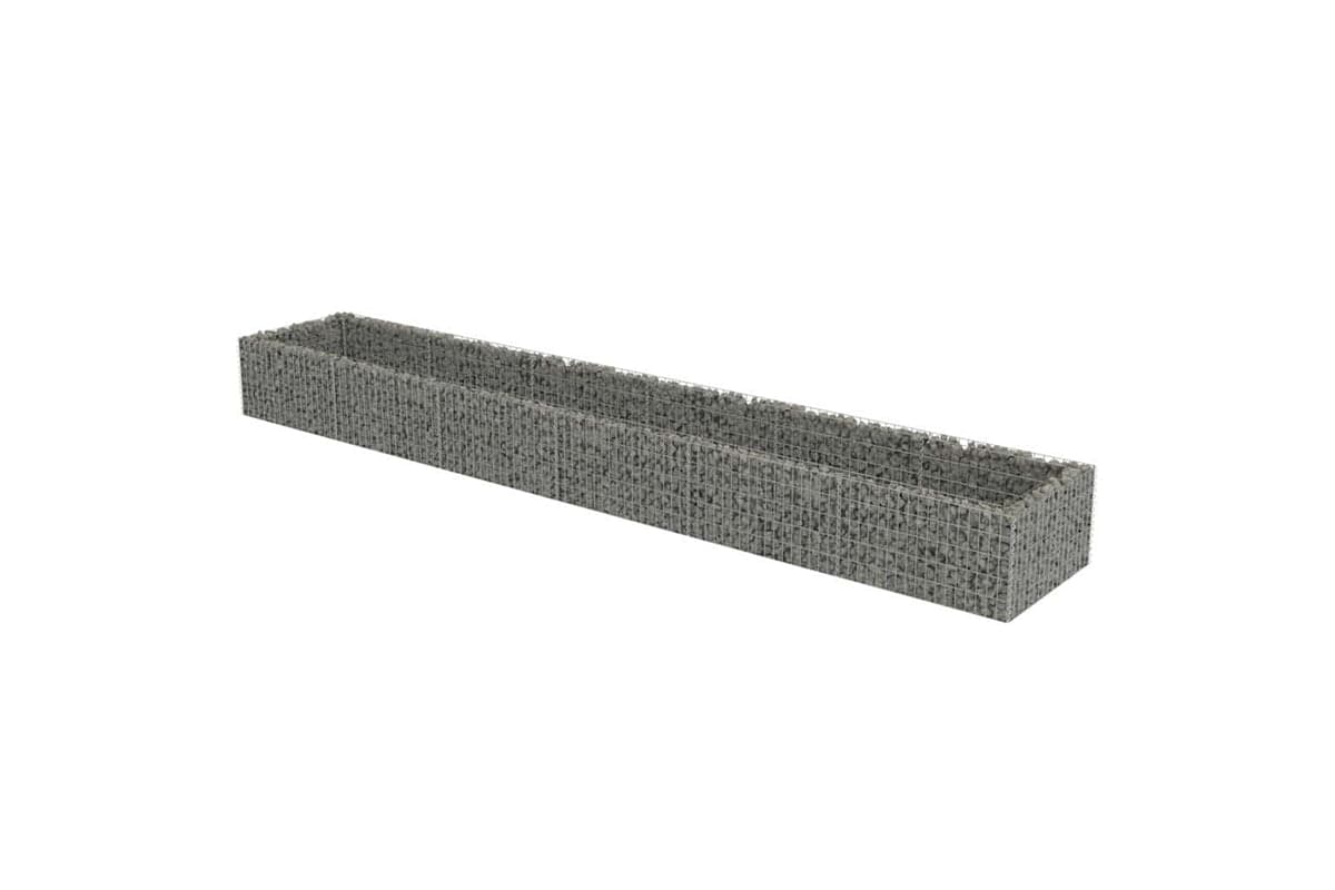 vidaXL 143555 Gabion Raised Bed Galvanised Steel 540x90x50cm