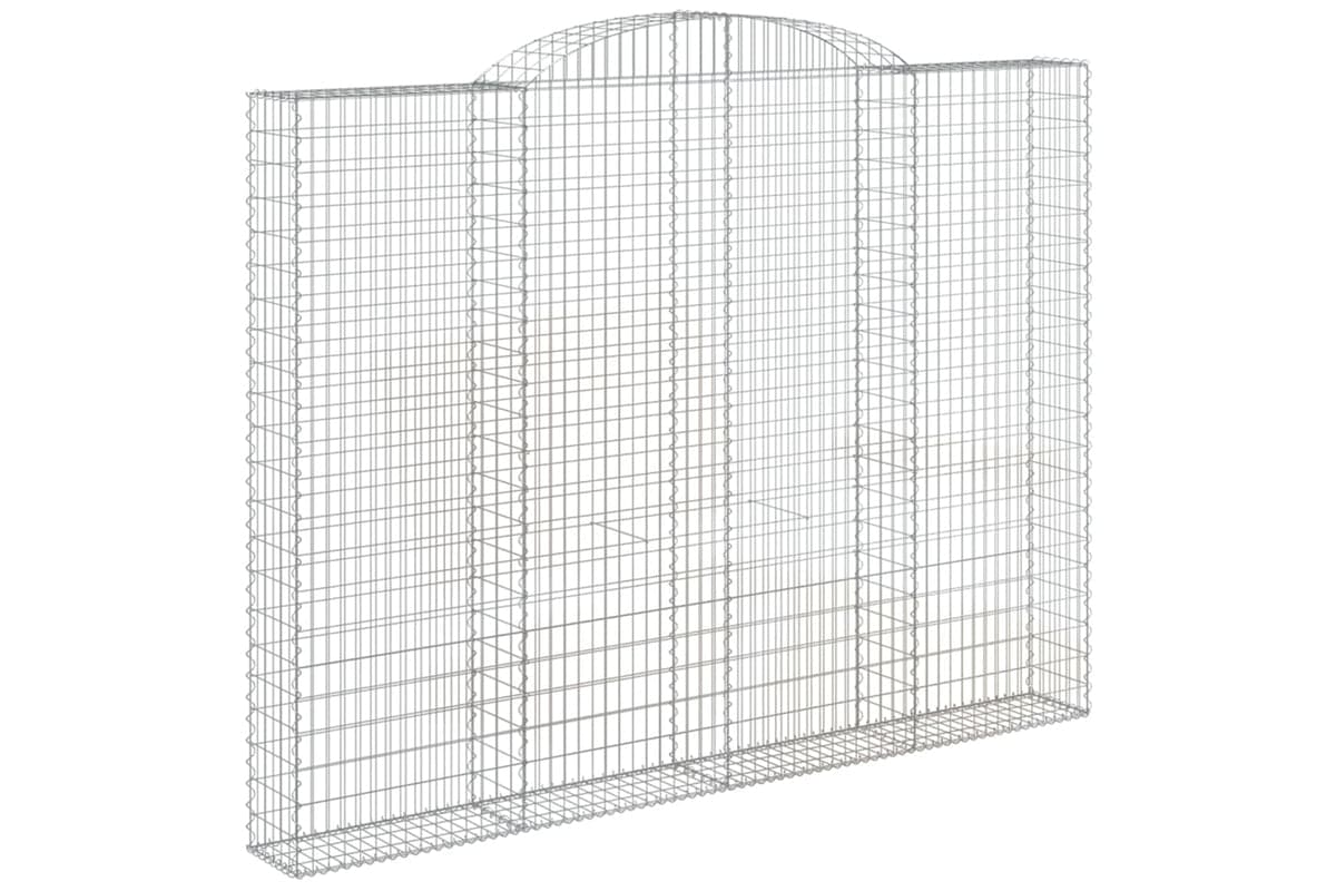 vidaXL 153511 Arched Gabion Basket 300x30x220/240cm Galvanised Iron