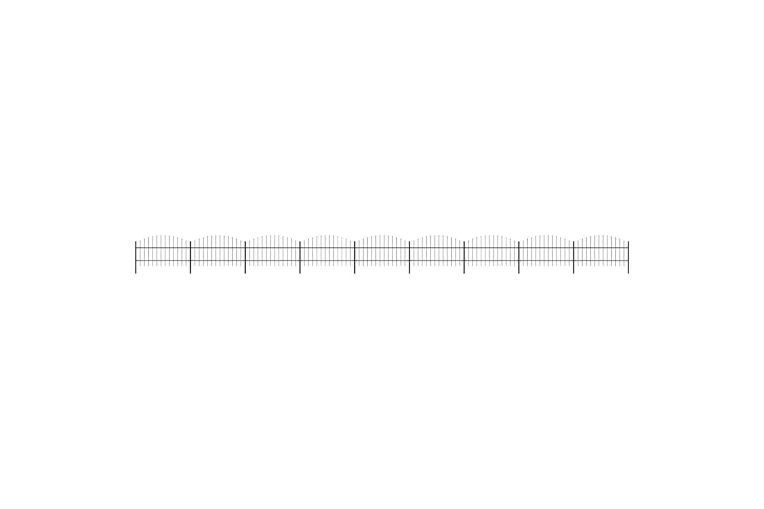 Vidaxl Garden Fence With Spear Top Steel