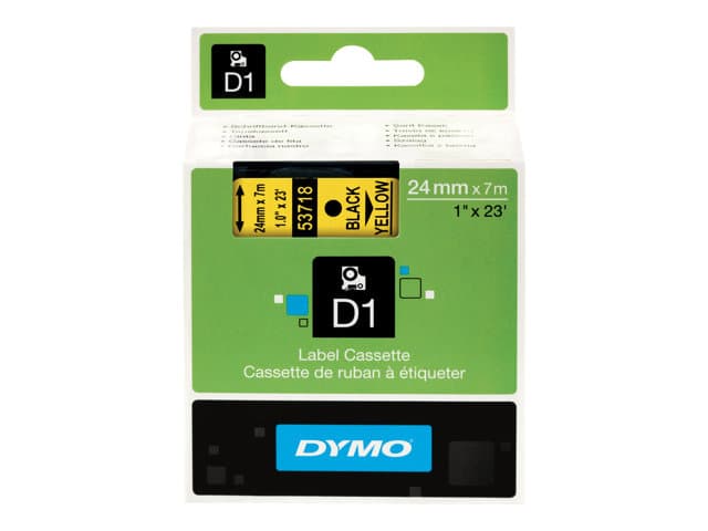 DYMO - D1 - label tape - 1 cassette(s) - Roll (2.4 cm x 7 m)
