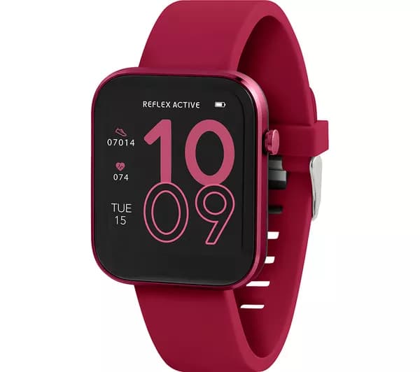 REFLEX ACTIVE Series 12 Smart Watch - Berry, Silicone Strap