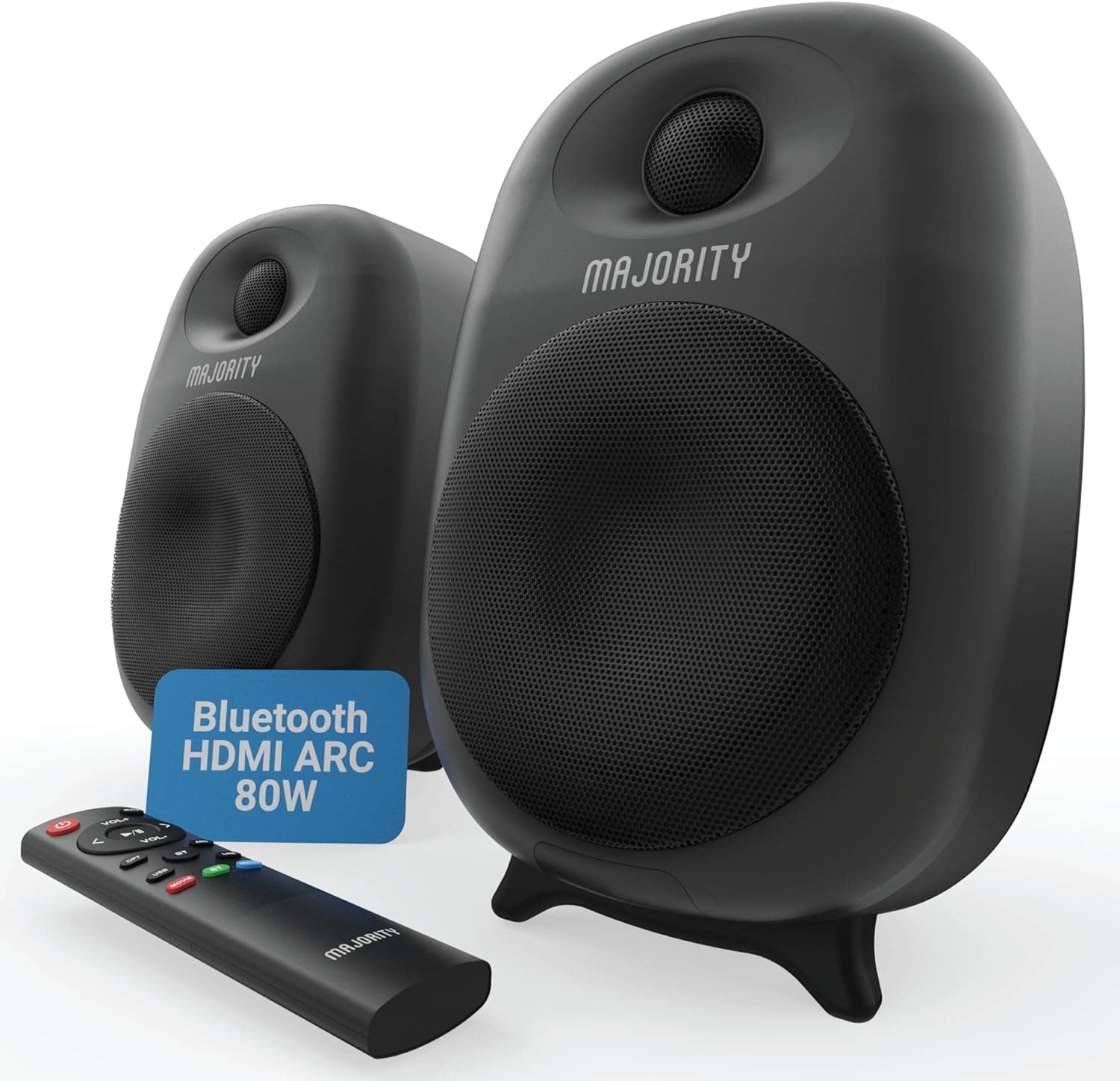 Majority 1000002883, D80, Bookshelf Speaker, Black