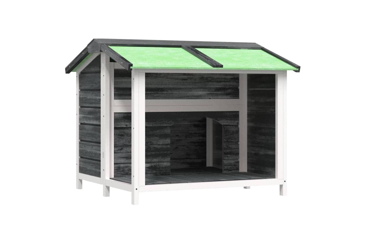 vidaXL 172265 Dog Kennel Grey 96x87x80.5cm Solid Wood Pine