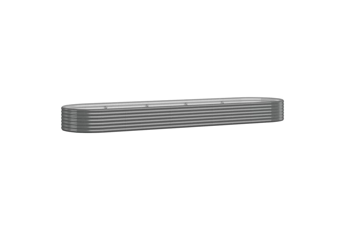 vidaXL 319004 Garden Raised Bed Powder-coated Steel 396x100x36cm Grey