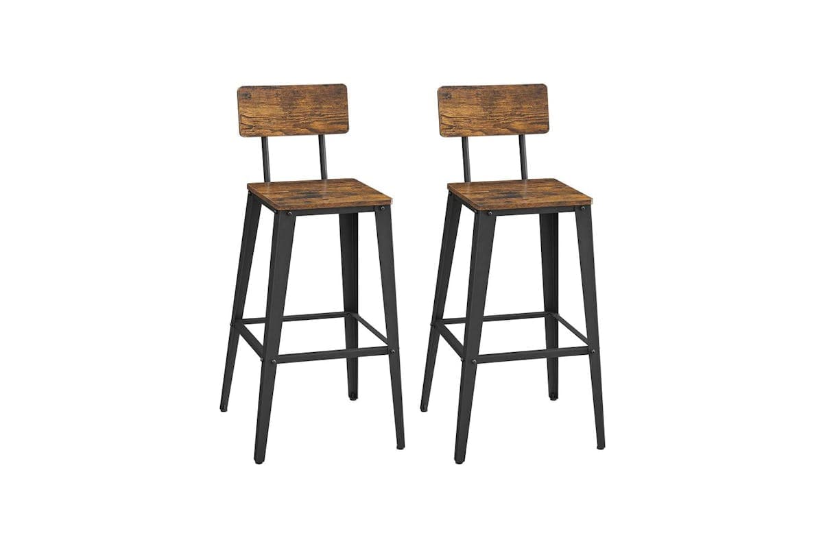 Vasagle Bar Chair | Bar Stool | Chipboard And Steel | 74cm Seat Height