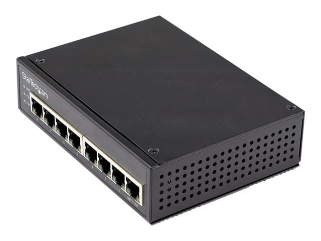 STARTECH.COM - Startech Industrial 8 Port Gigabit PoE Switch, 30W, Power Over Ethernet Switch, Gigabit Ethernet GbE PoE+ Unmanaged Switch, Rugged High Power Gigabit Network Switch IP-30, -40C to 75C - Gigabit Ethernet PoE (IESC1G80UP) - switch - 8 ports - unmanaged