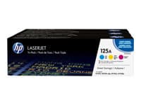 HP - 125A - 3-pack - yellow, cyan, magenta - original - LaserJet - toner cartridge (CE259AM)