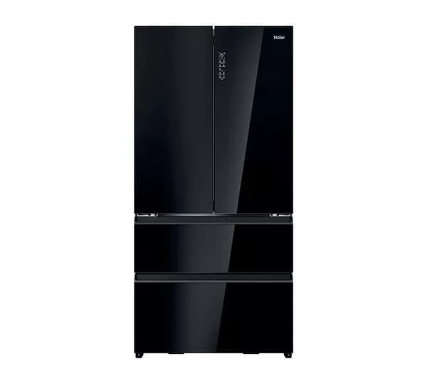 HAIER Series 7 Total No Frost HFR79F19DFGB Fridge Freezer - Obsidian Black Glass
