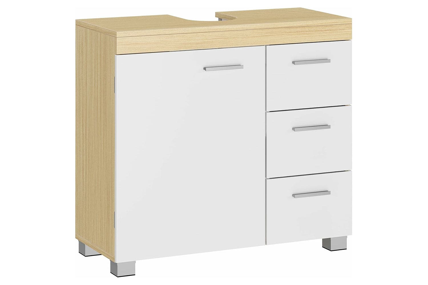 Vasagle Washbasin Cabinet | Bathroom Storage | Wood Effect | Compact