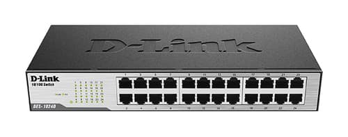 D-LINK - UNMANAGED LAYER 2 SWITCH 24 PORT 10/100 INT PSU